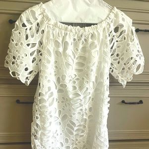 NEW White Lace off the Shoulder Dress - Size M